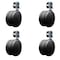 Service Caster 4'' Extra Large Heavy Duty Twin Wheel Caster Corner Mounting Bracket , 4PK SCC-UHGR02S100-NYS-716-4-CB90-4 - alternate 1